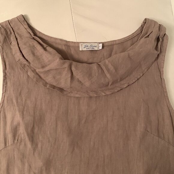 Blue Orchid Linen Dress Made in Italy Size L - Picture 5 of 8
